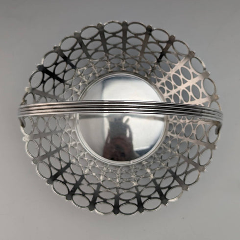 1960 British Antique Sterling Silver Mini Basket 54g Aidie Brothers